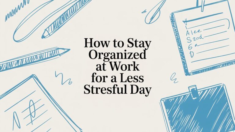 How to Stay Organized at Work and Feel Good