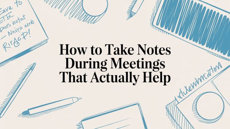 How to Take Notes During Meetings That Help You Win