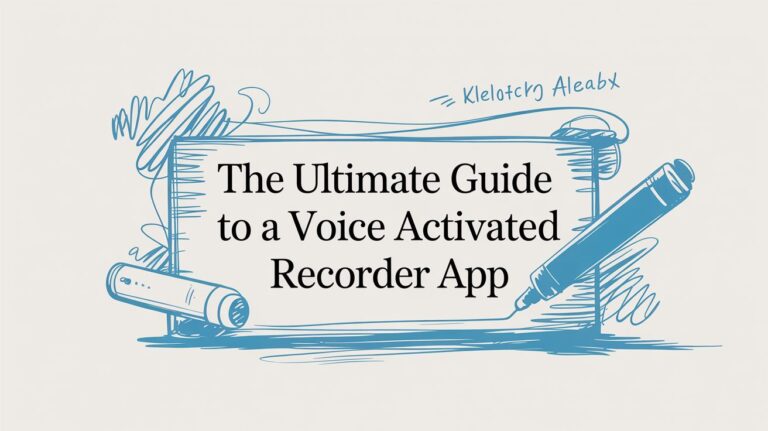 Your Guide to a Voice Activated Recorder App