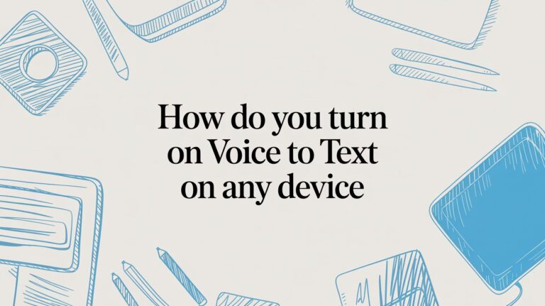 How Do You Turn On Voice To Text on Any Device