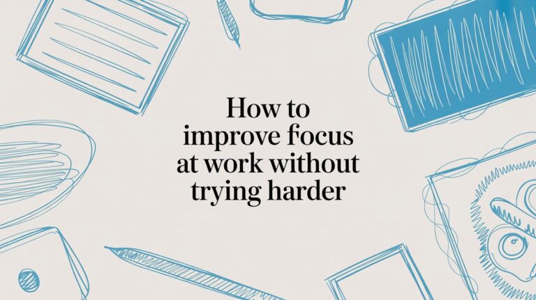 How to Get Better at Focusing on Your Work