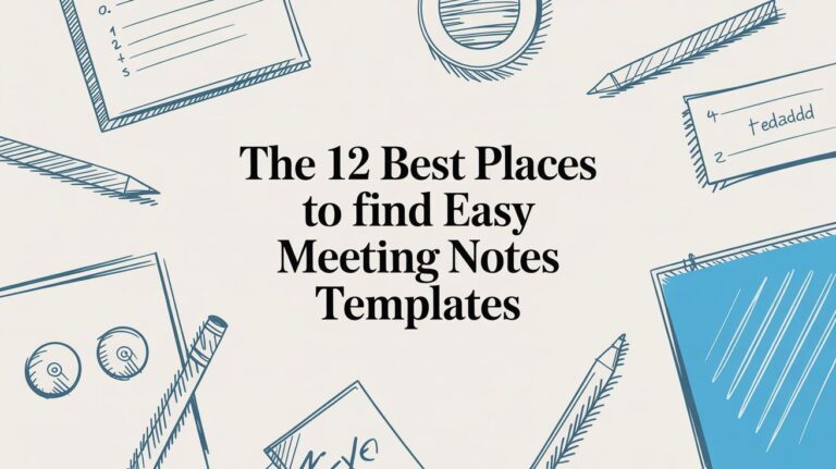 The 12 Best Places to Find Easy Meeting Notes Templates